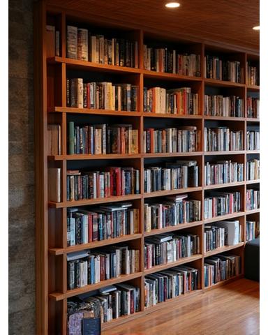 Landelijke boekenkast op maat in klassieke bibliotheekstijl
