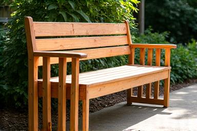 Robuuste buitenbank van hardhout voor de tuin
