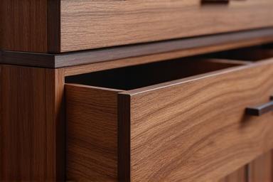 Elegant dressoir van notenhout met fijne afwerking