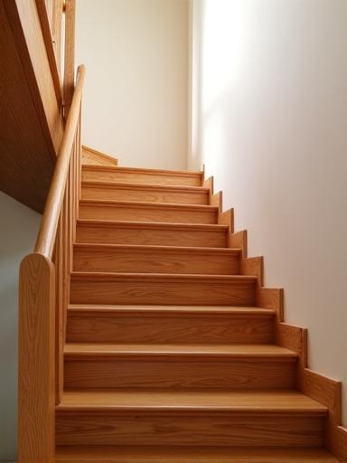 Renovatie van een houten trap met nieuwe balustrade